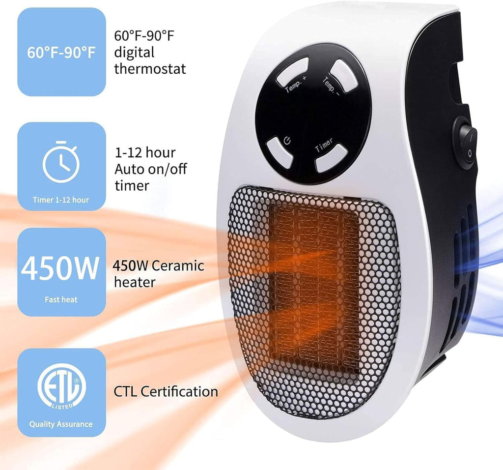 Programmable Plug-In Space Heater – 450W