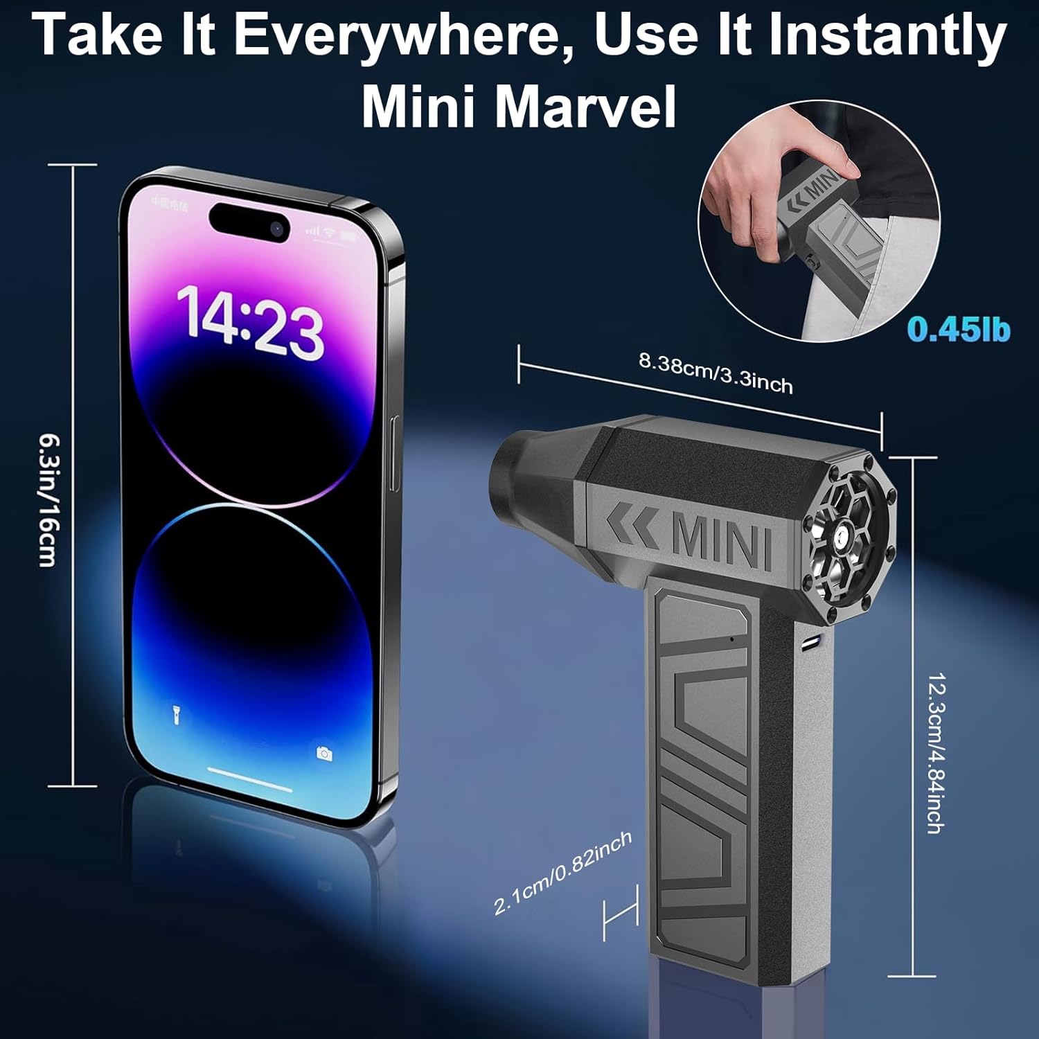 Turbofan Air Duster – 130,000 RPM Mini Blower