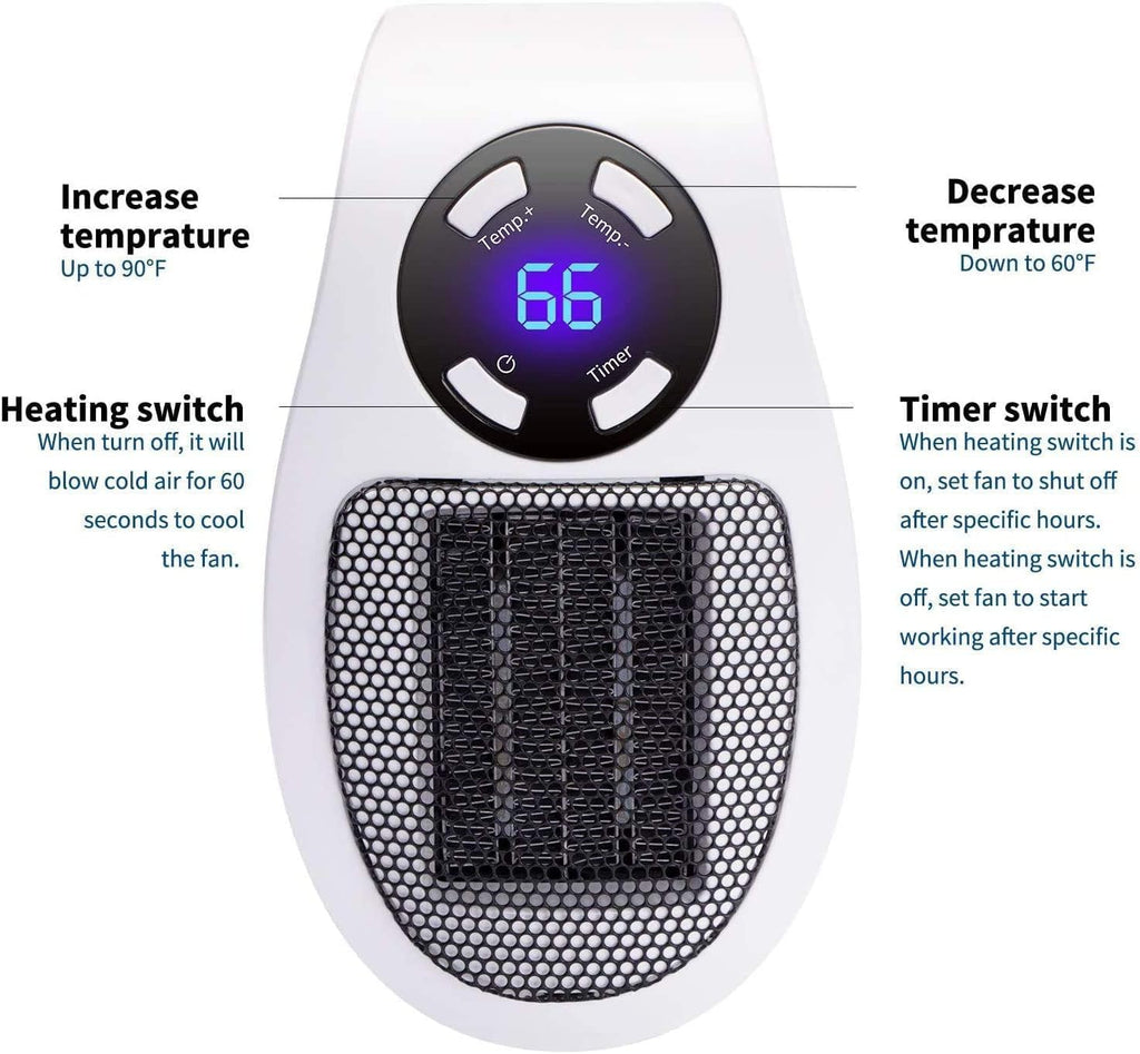 Programmable Plug-In Space Heater – 450W
