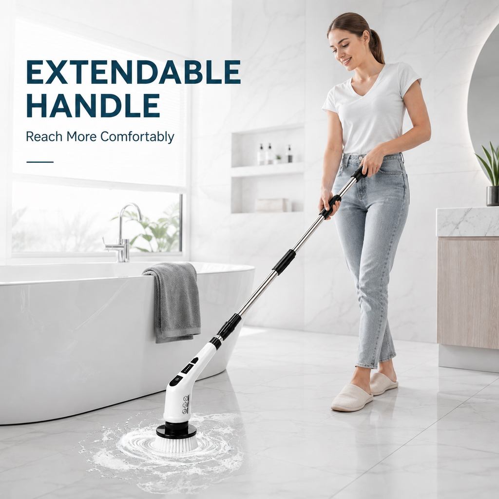 Cordless Electric Spin Scrubber – 7 Brush Heads