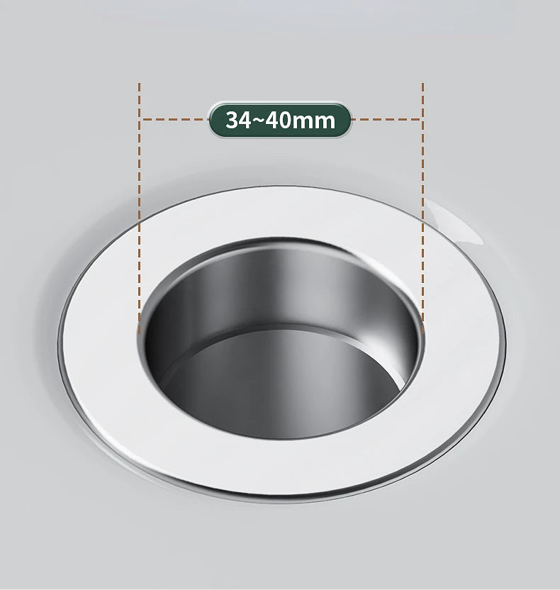 Bathroom Sink Stopper — Pop-Up Stainless Steel Plug