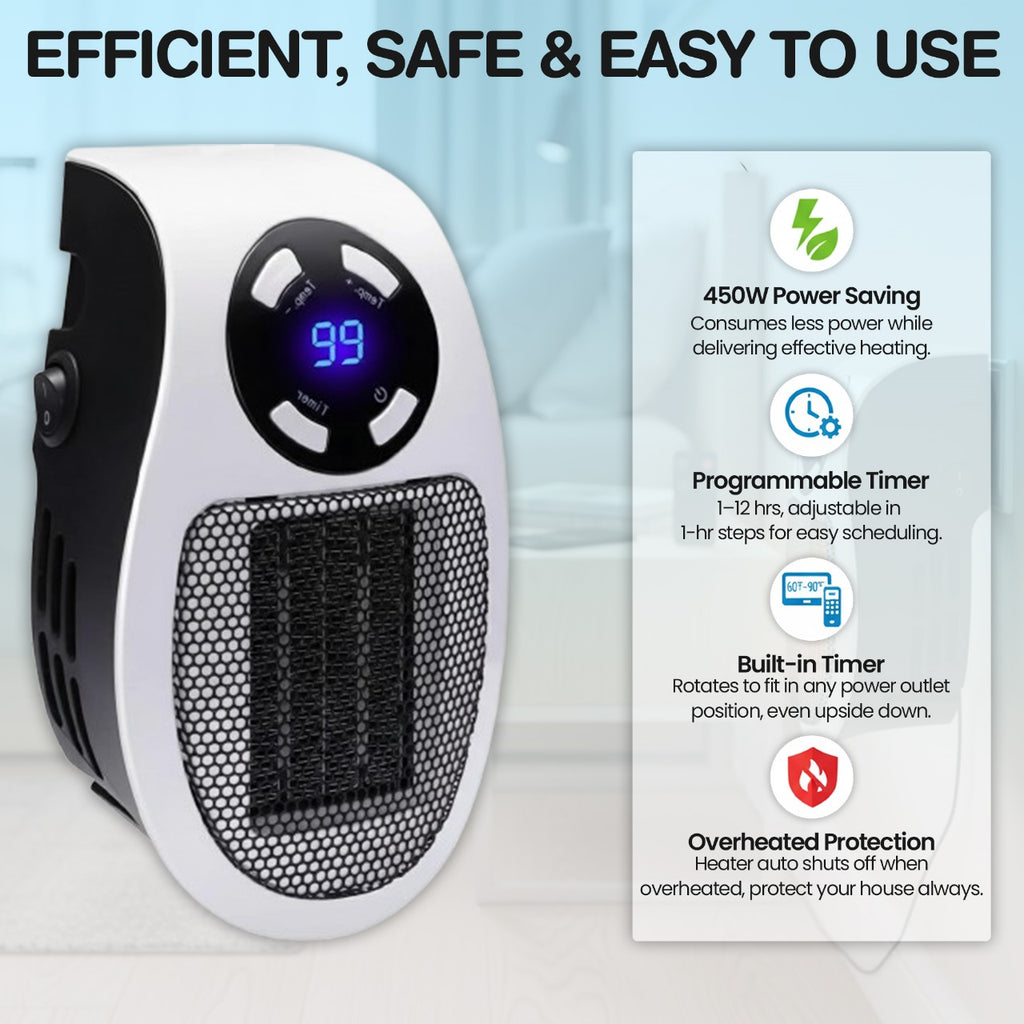 Programmable Plug-In Space Heater – 450W